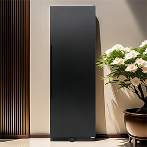 Brenor 24” wide black front 203 bottle wine cooler 