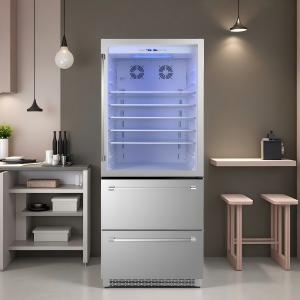 Brenor 30” wide 21.2 cu.ft stainless steel  bottom-drawer freezer refrigerator 