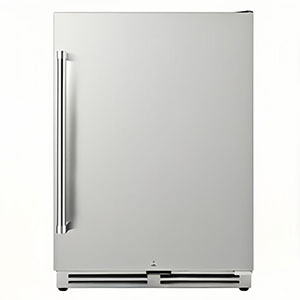 Brenor 24” wide full stainless steel outdoor built-in beverage fridge 